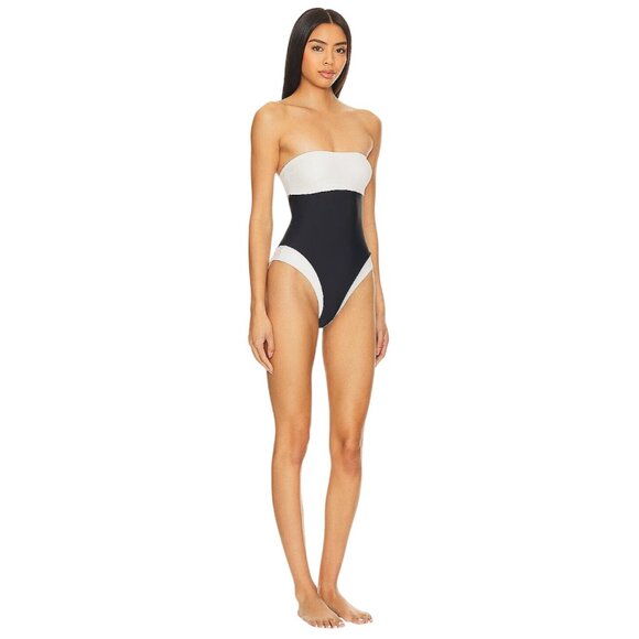 Lovers and Friends Moani Strapless One Piece in Black & White X-Large New swim - Picture 3 of 7